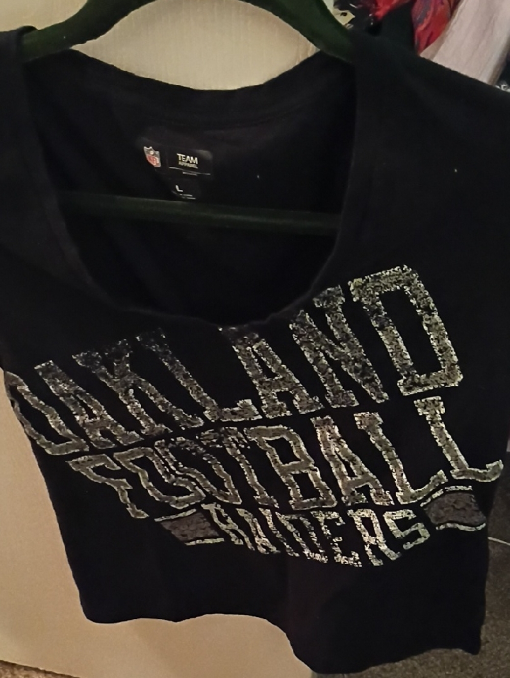 NFL Team Black Sequin Graphic Kids Tank Top
